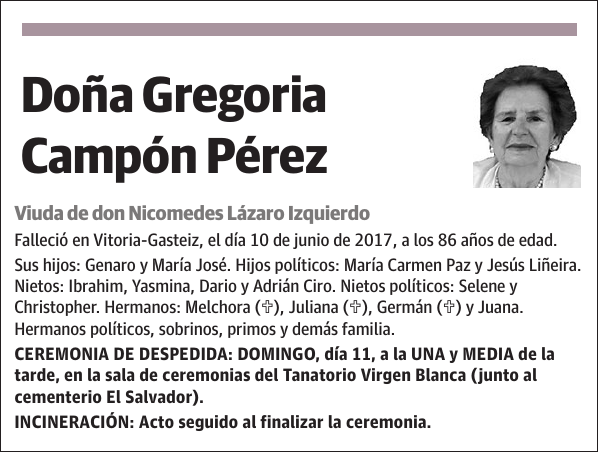 Gregoria Campón Pérez