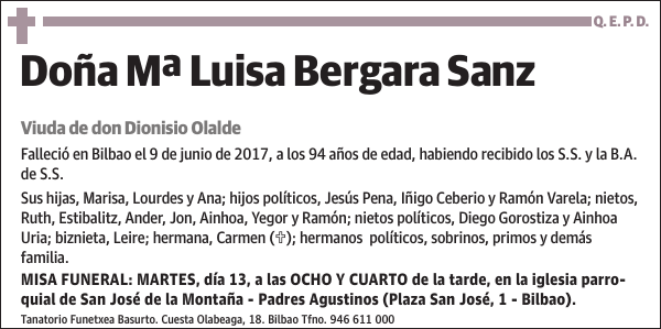 Mª Luisa Bergara Sanz