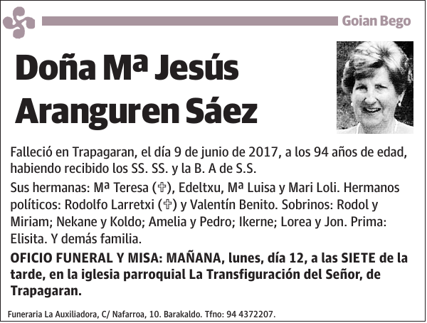 Mª Jesús Aranguren Sáez