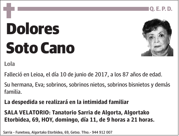 Dolores Soto Cano Lola