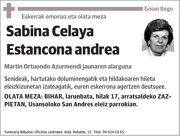 Sabina Celaya Estancona