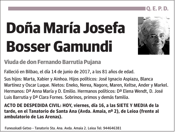 María Josefa Bosser Gamundi