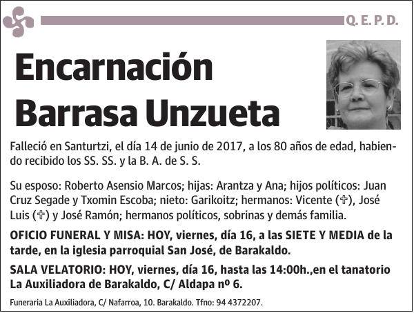 Encarnación Barrasa Unzueta