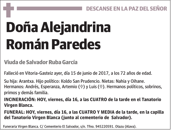 Alejandrina Román Paredes