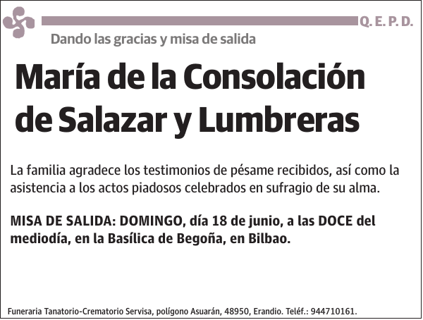 María de la Consolación de Salazar y Lumbreras