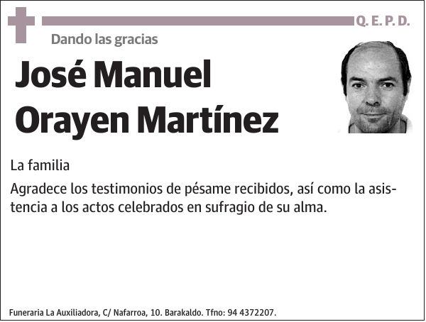 José Manuel Orayen Martínez