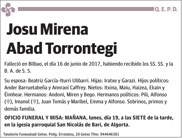 Josu Mirena Abad Torrontegi