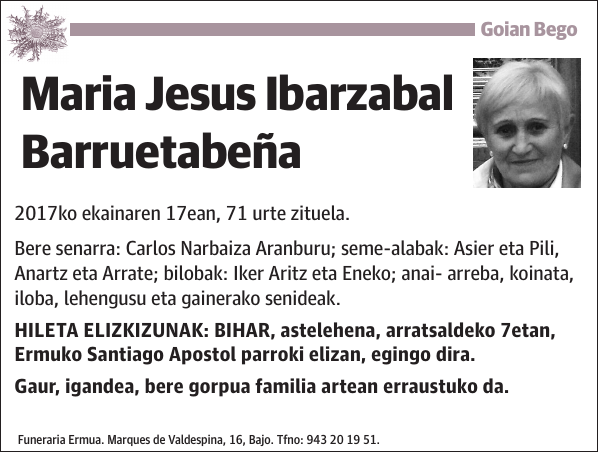 Maria Jesus Ibarzabal Barruetabeña