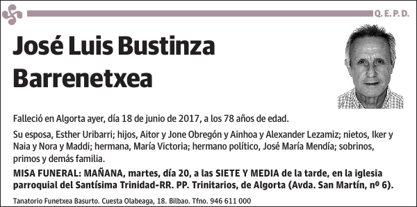 José Luis Bustinza Barrenetxea