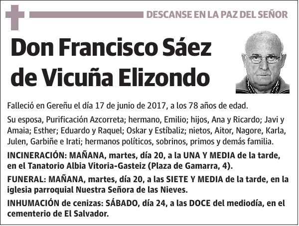 Francisco Sáez de Vicuña Elizondo