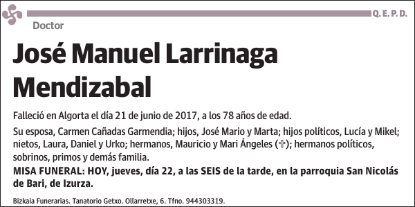 José Manuel Larrinaga Mendizabal