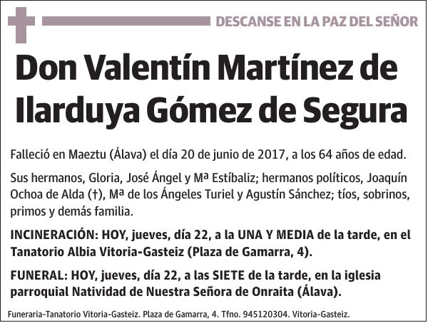 Valentín Martínez de Ilarduya Gómez de Segura