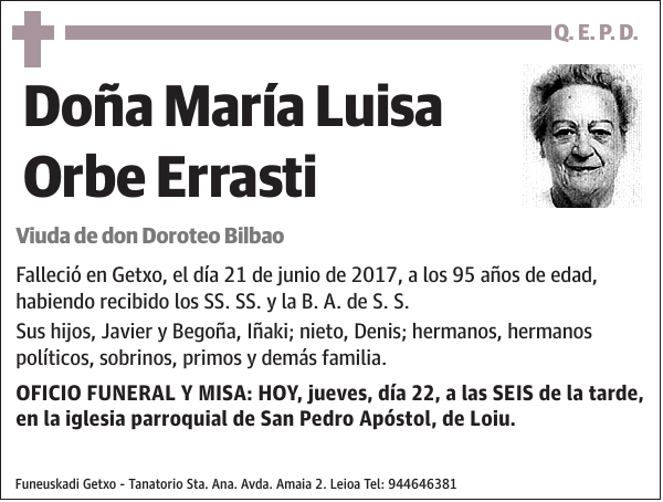 María Luisa Orbe Errasti