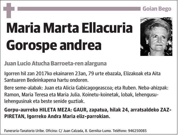 Maria Marta Ellacuria Gorospe