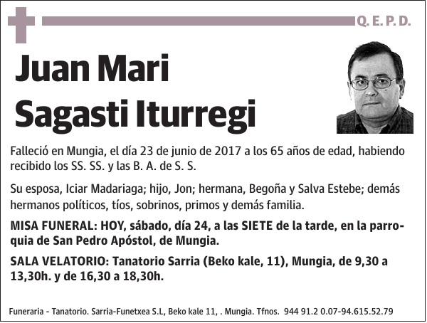 Juan Mari Sagasti Iturregi