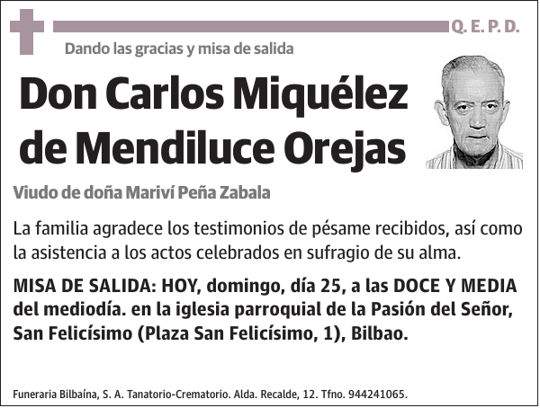 Carlos Miquélez de Mendiluce Orejas