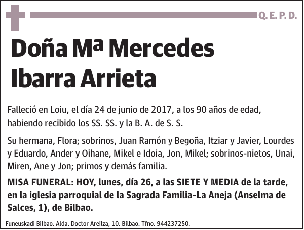 Mª Mercedes Ibarra Arrieta