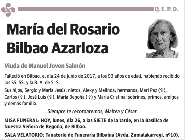 María del Rosario Bilbao Azarloza