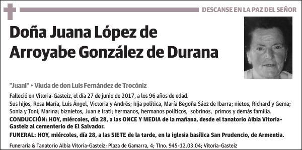 Juana López de Arroyabe González de Durana