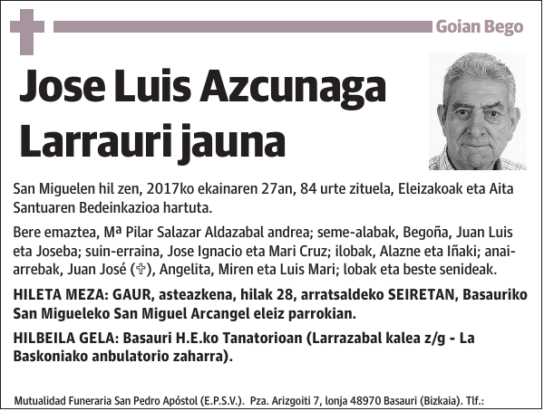 Jose Luis Azcunaga Larrauri