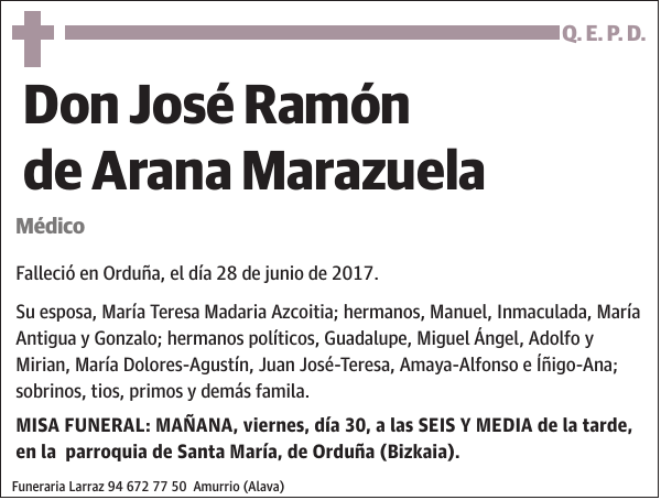 José Ramón de Arana Marazuela