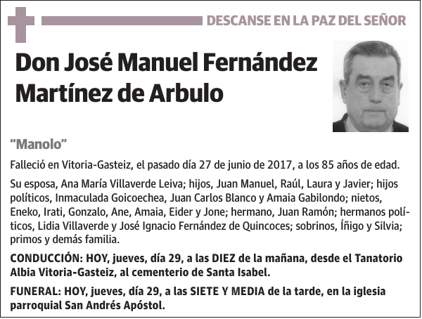 José Manuel Fernández Martínez de Arbulo