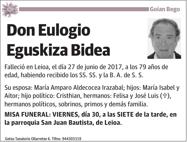 Eulogio Eguskiza Bidea