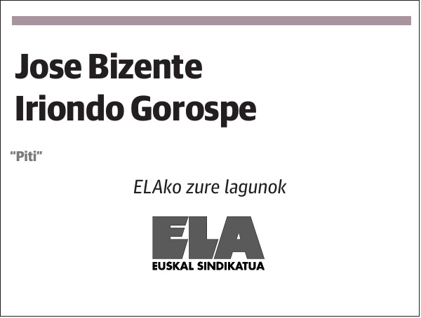 Jose Bizente Iriondo Gorospe