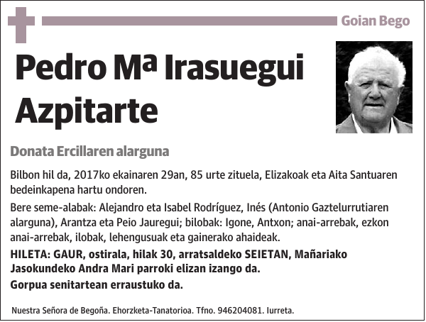 Pedro Mª Irasuegui Azpitarte