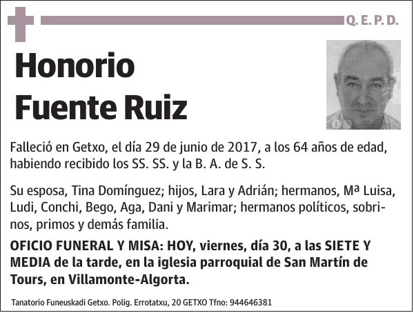 Honorio Fuente Ruiz