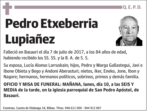 Pedro Etxeberria Lupiañez