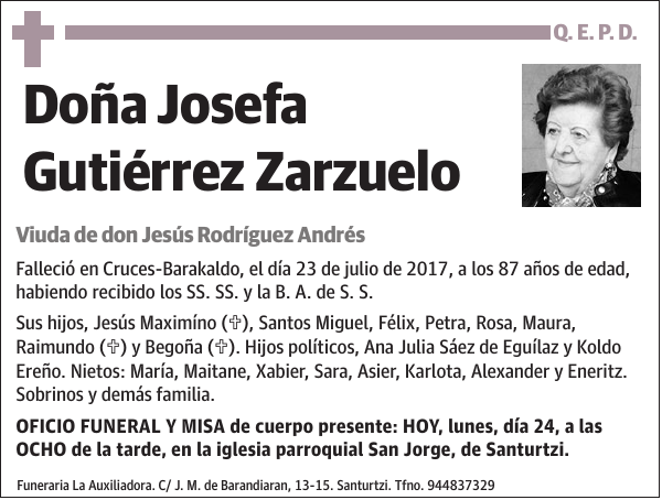 Josefa Gutiérrez Zarzuelo