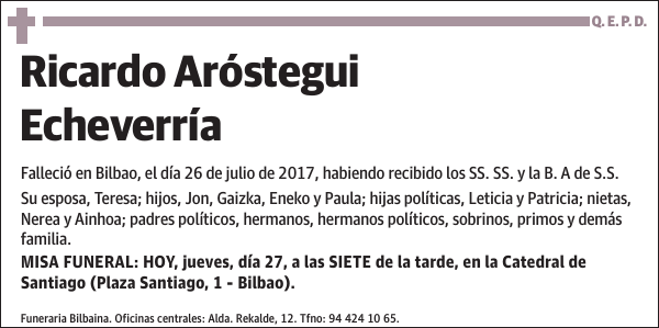 Ricardo Aróstegui Echeverría