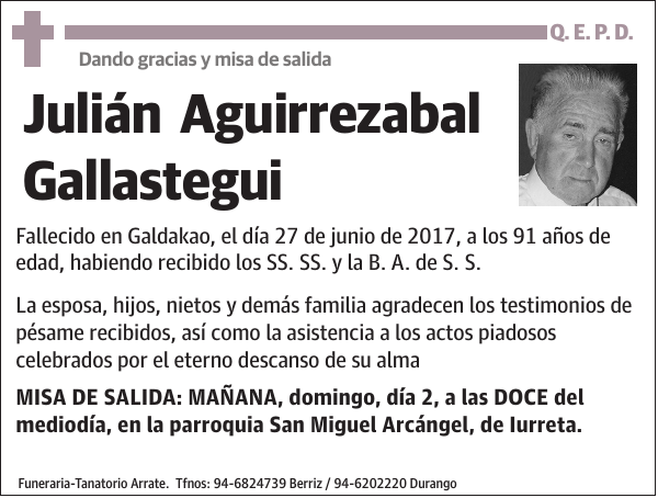 Julián Aguirrezabal Gallastegui