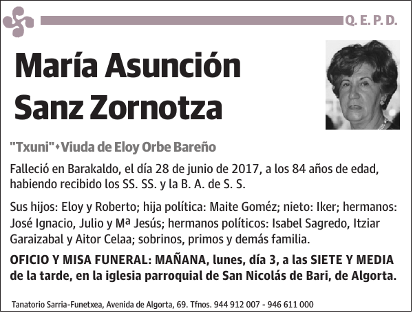 María Asunción Sanz Zornotza