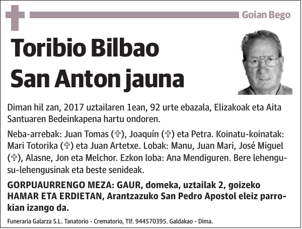 Toribio Bilbao San Anton