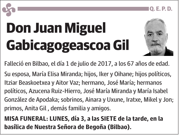 Juan Miguel Gabicagogeascoa Gil