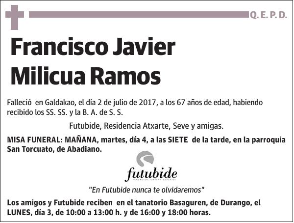 Francisco Javier Milicua Ramos