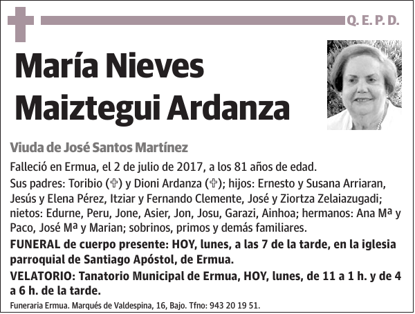 María Nieves Maiztegui Ardanza