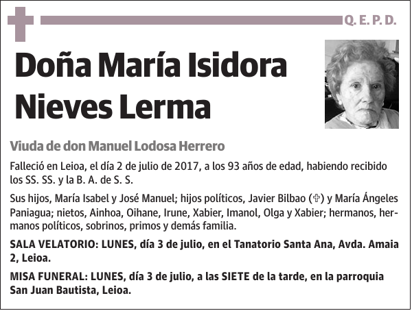 María Isidora Nieves Lerma