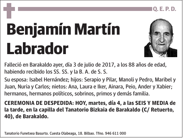 Benjamín Martín Labrador