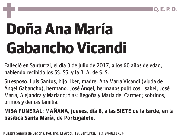 Ana María Gabancho Vicandi