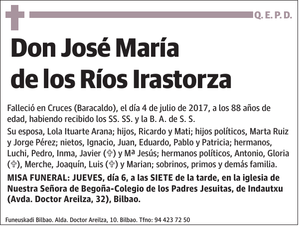 José María de los Ríos Irastorza