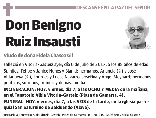 Benigno Ruiz Insausti