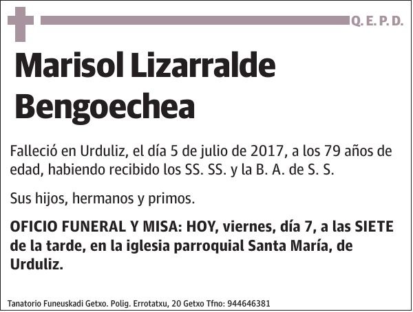 Marisol Lizarralde Bengoechea