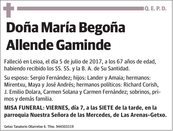 María Begoña Allende Gaminde