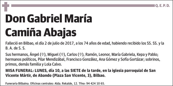 Gabriel María Camiña Abajas