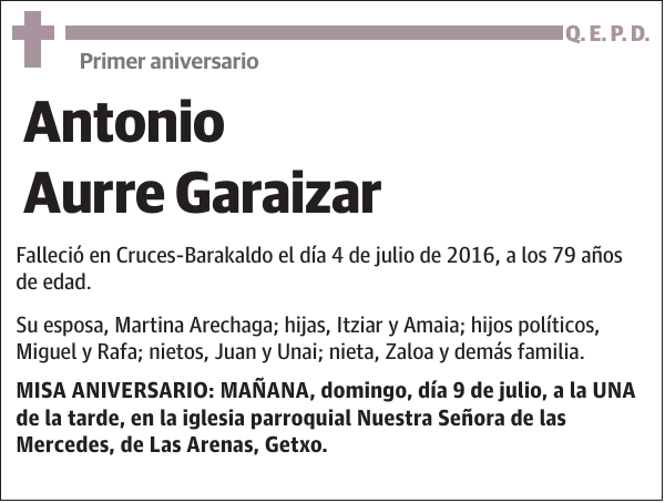 Antonio Aurre Garaizar