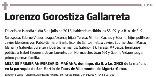 Lorenzo Gorostiza Gallarreta