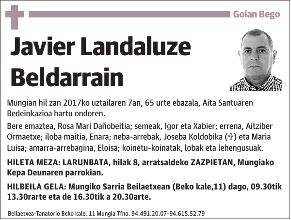 Javier Landaluze Beldarrain
